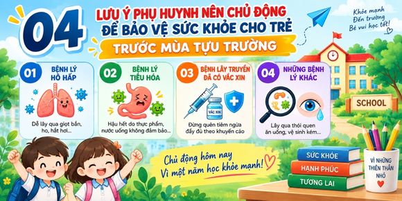 4 lưu ý phụ huynh nên chủ động để bảo vệ sức khỏe cho trẻ trước mùa tựu trường
